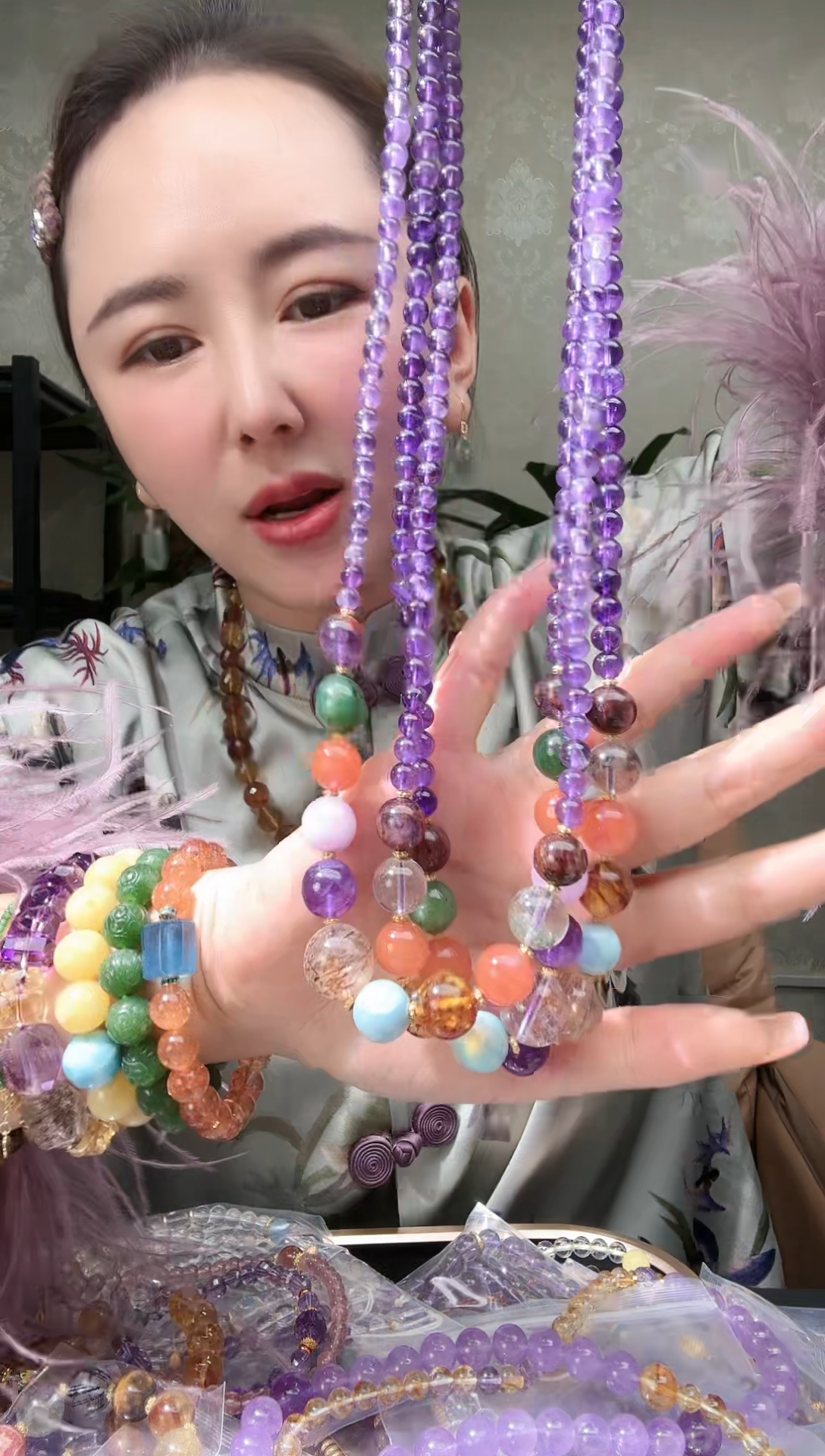 【闪购商品】水晶手串未镶嵌多样性发一件TZG0121125