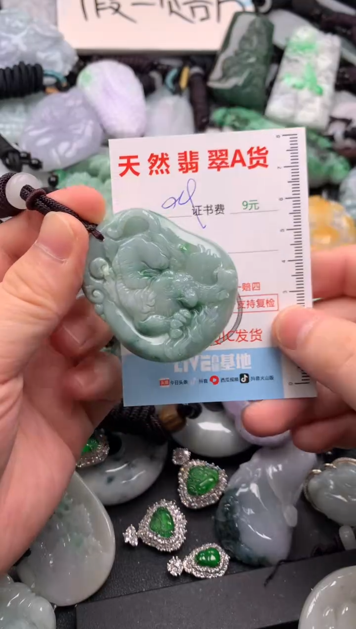 翡翠未镶嵌吊坠(不含链)1