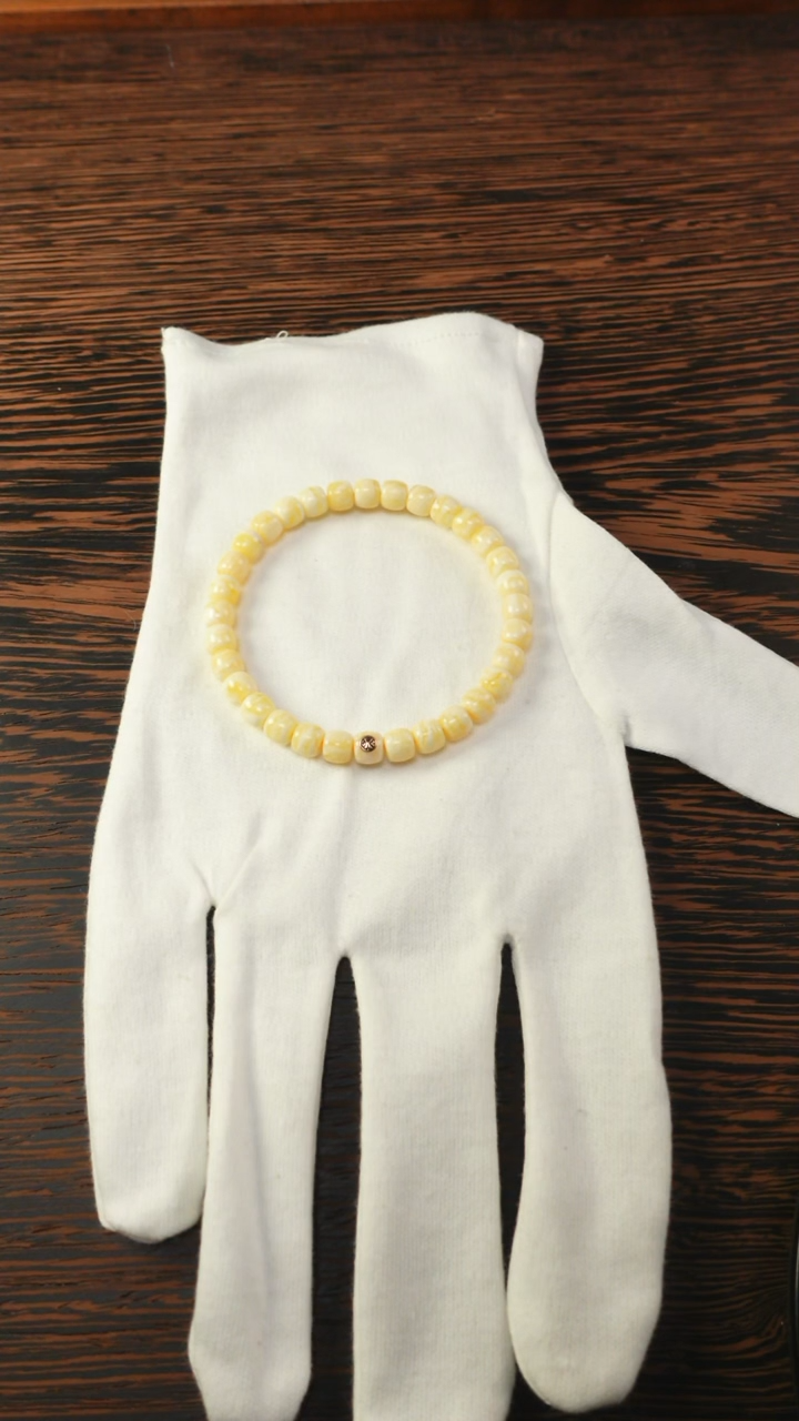 【闪购商品】蜜蜡手链未镶嵌2563/6.5mm黑金手串