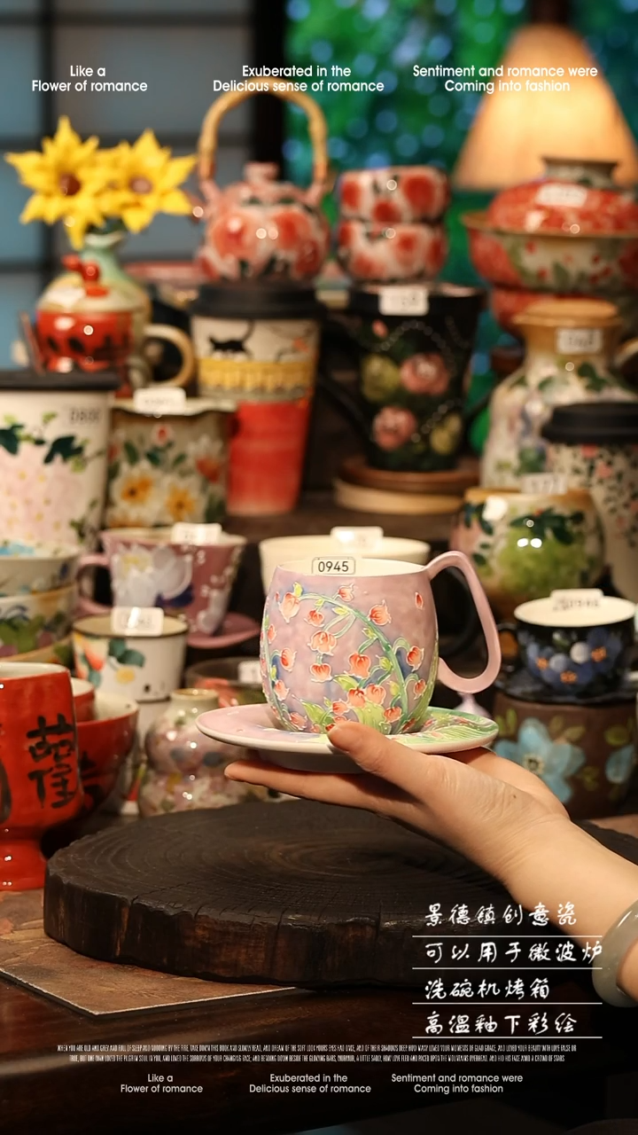 陶瓷景德镇高温釉下彩手工手绘款式@A0945@