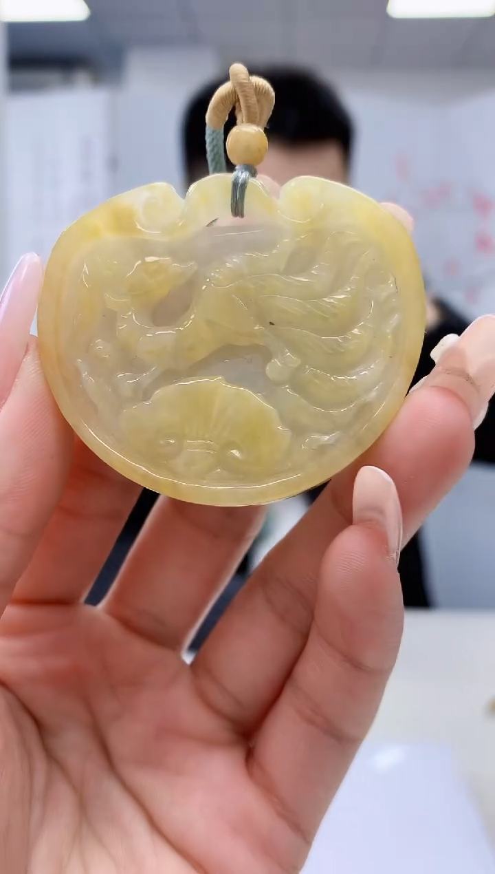 【闪购商品】定制翡翠未镶嵌5153lr-毛货挂件