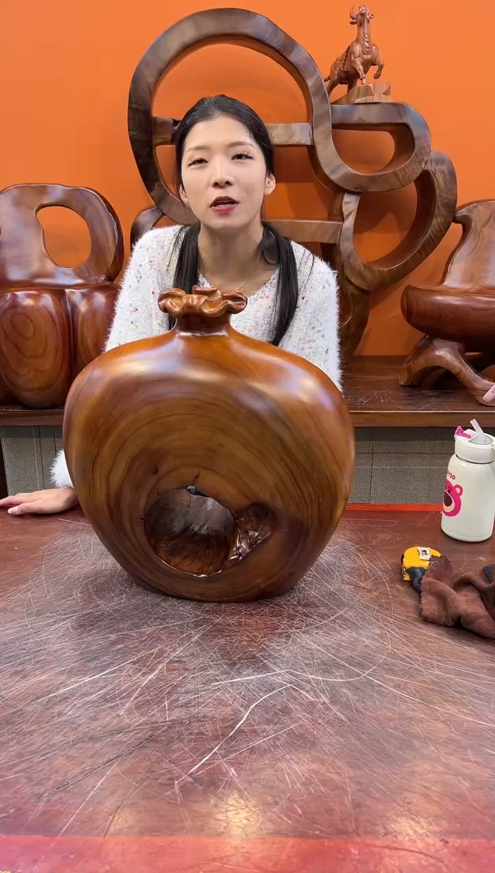 【闪购商品】稳定木实木创意花插