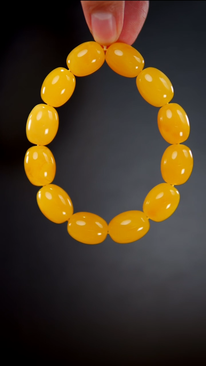 手链琥珀未镶嵌焦皮料枣珠手串23.84