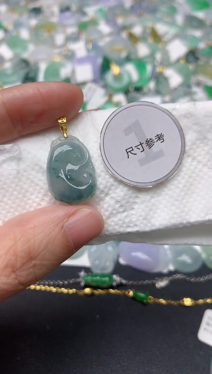 颈饰未镶嵌翡翠天然缅甸A货翡翠