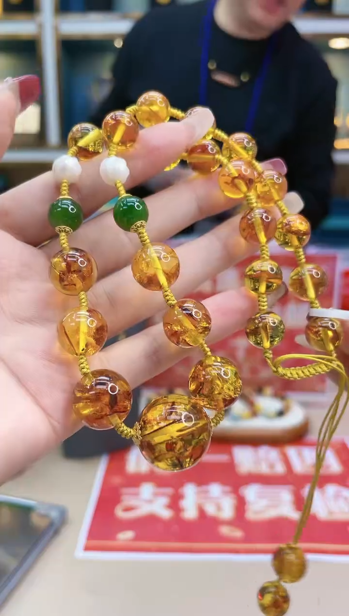 【闪购商品】琥珀裸石18K金镶嵌@@ZY31111018