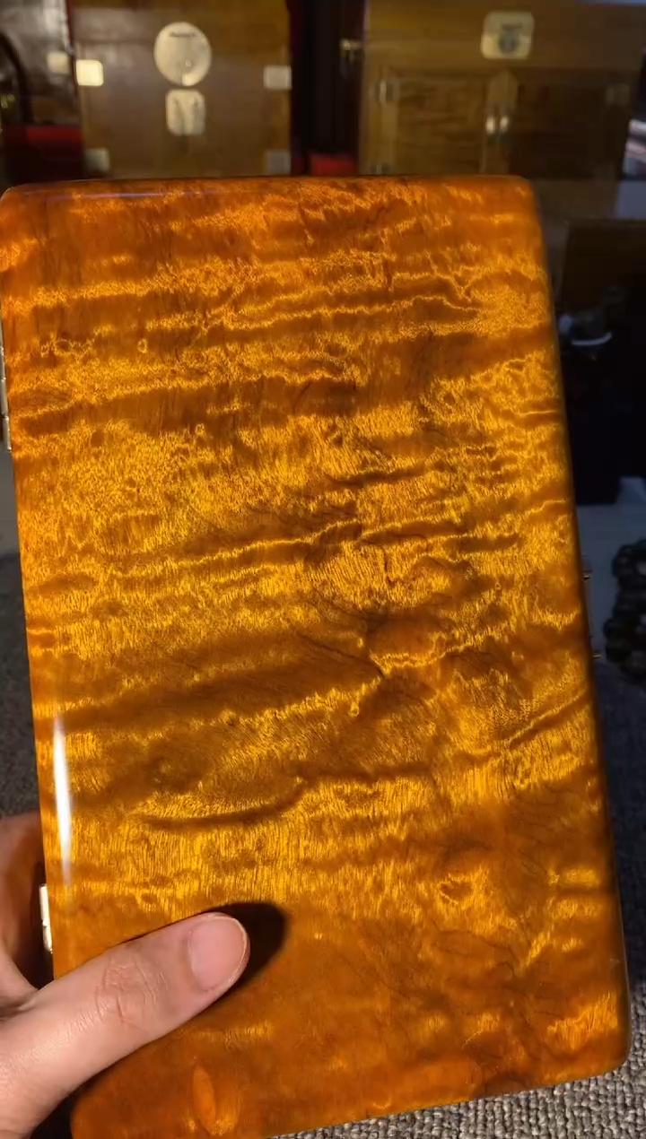 【闪购商品】金丝楠木艺金丝楠首饰盒F2