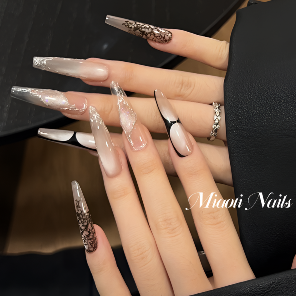 极简主义 | 9个甲型定制 | Miaoti | 纯手工穿戴甲