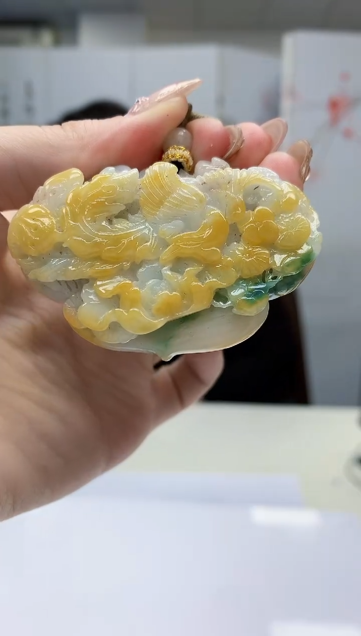 【闪购商品】定制翡翠未镶嵌5060jw-毛货挂件22