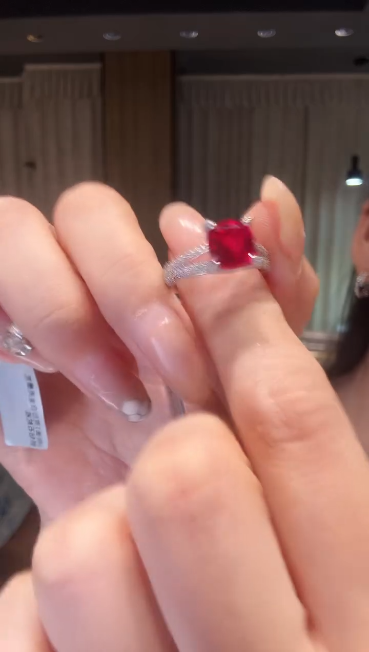 铂Pt950镶嵌戒指钻石BV0006-PT-