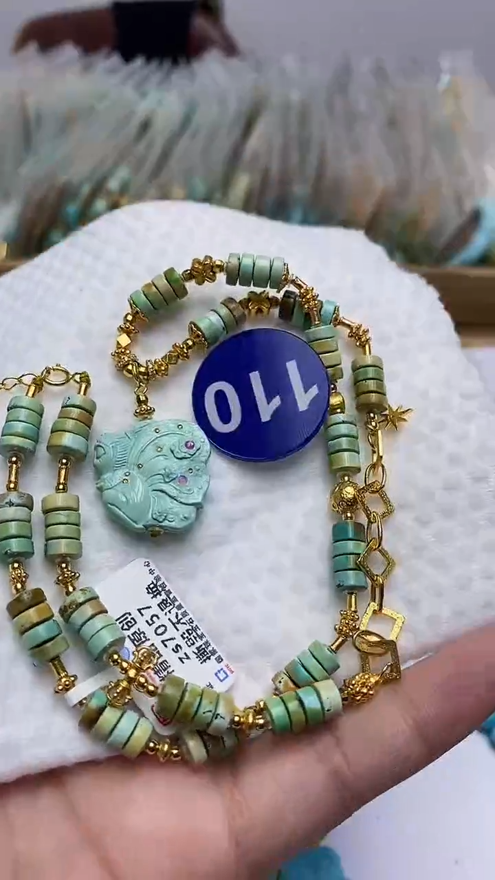 【闪购商品】绿松石项链银S925镶嵌110