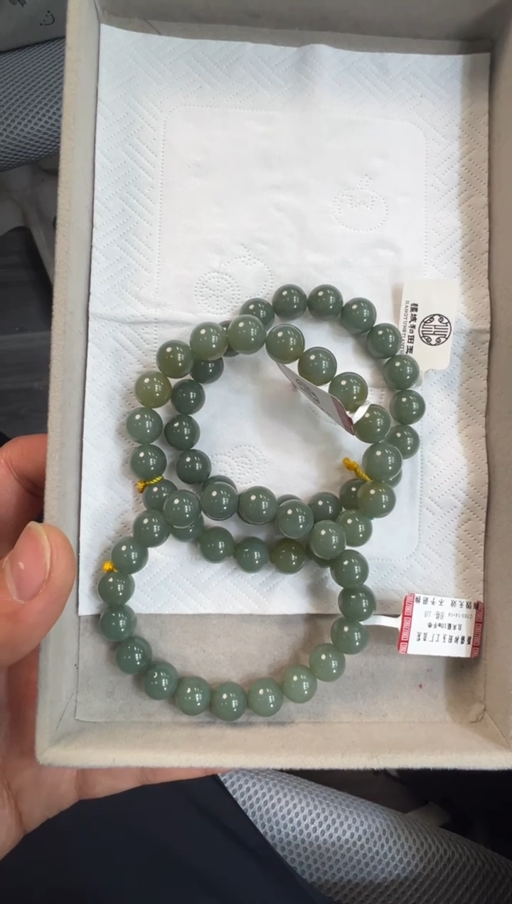 未镶嵌手串和田玉且末蓝卡10手串多样性拍一发一