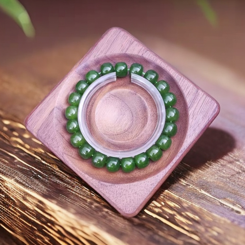 【铭匠珠宝】俄罗斯产地 094 俄碧俄罗斯菜绿老型10mm