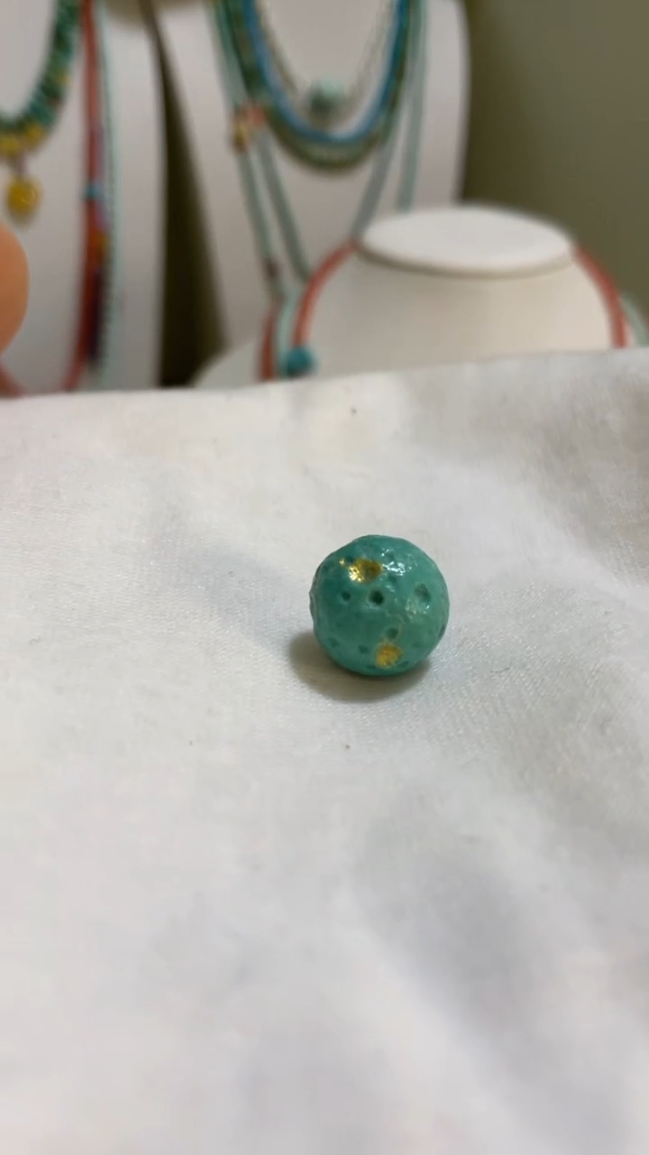 未镶嵌绿松石珠宝奇石10mm星球珠