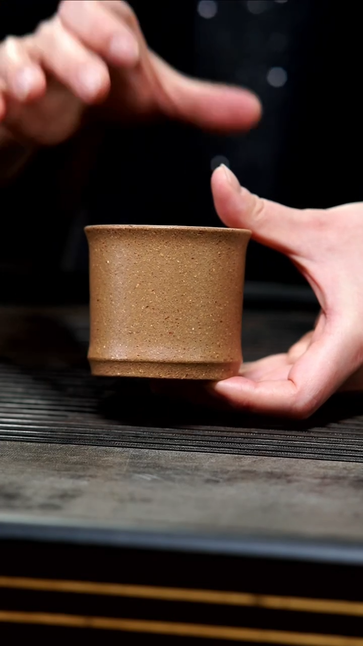 【闪购商品】紫砂茶壶06-葵黄段竹节杯150cc