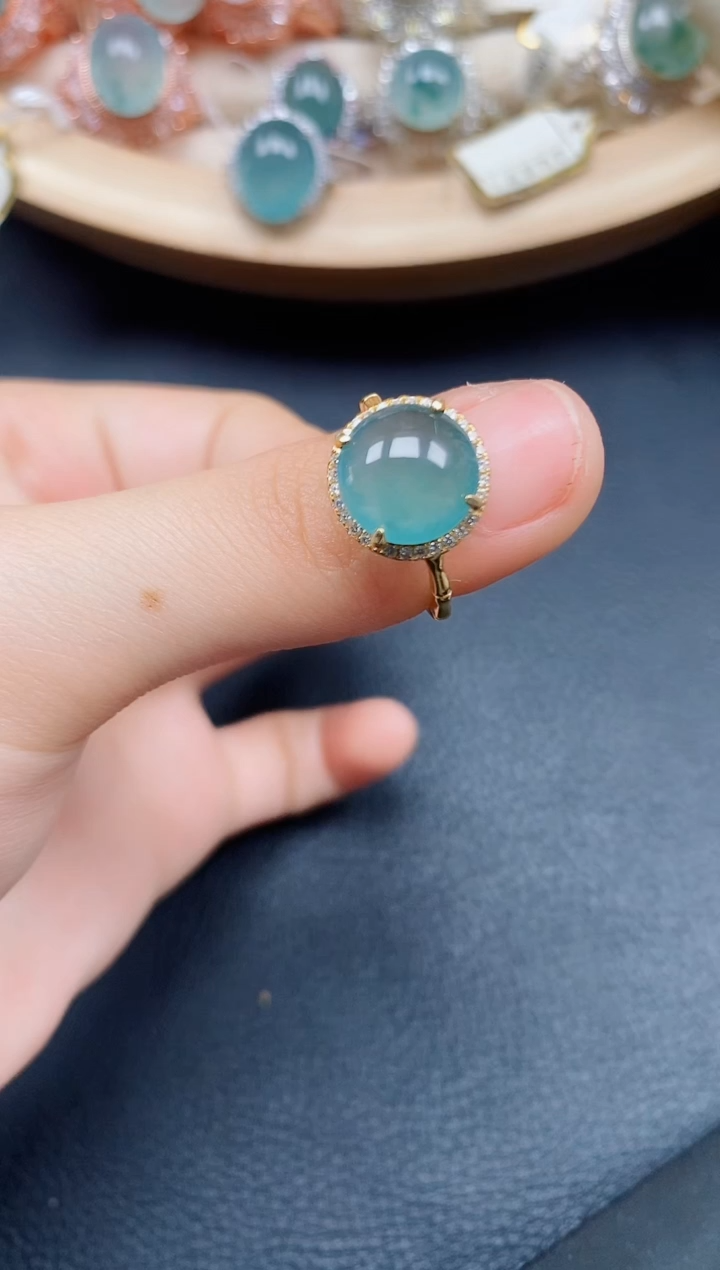 【闪购商品】翡翠戒指银S925镶嵌翡翠