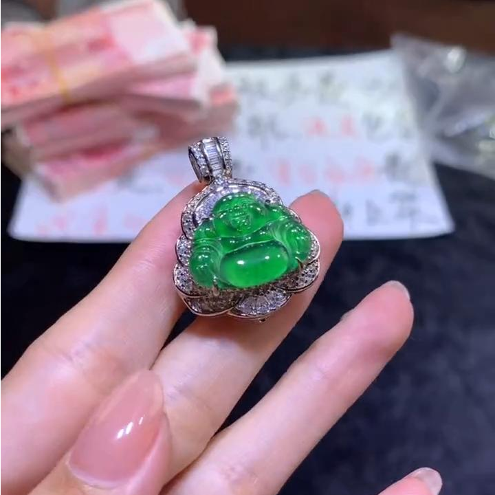 【逍遥】天然A货翡翠佛公吊坠*222/3399/多样性发/1件