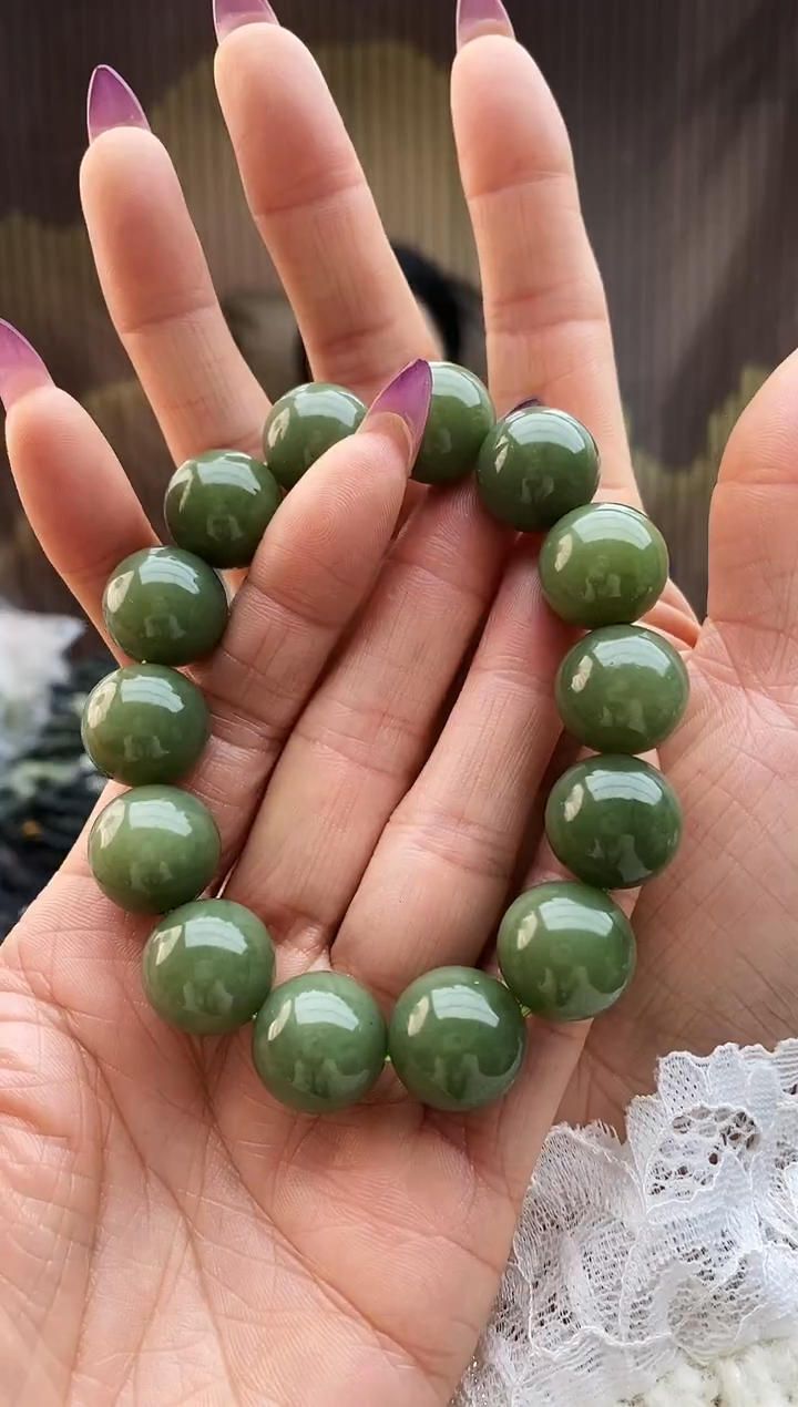 未镶嵌手串和田玉青黄口16