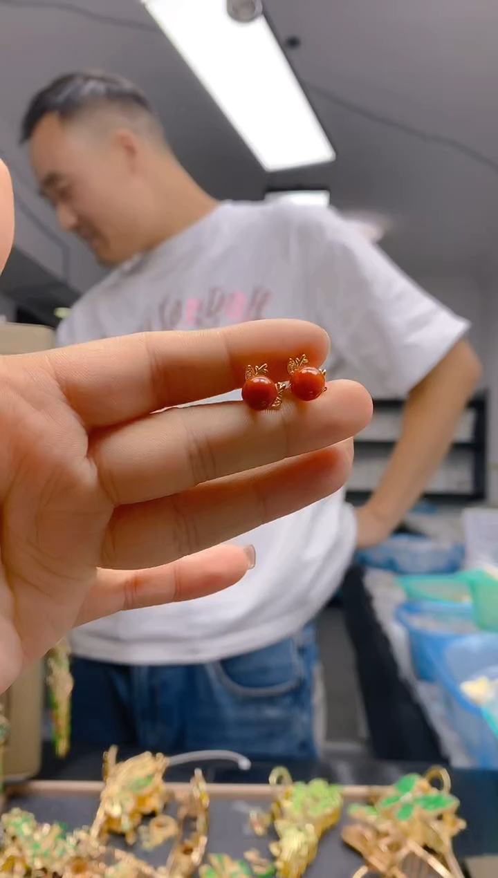 【闪购商品】翡翠耳饰合金0389翡翠耳钉