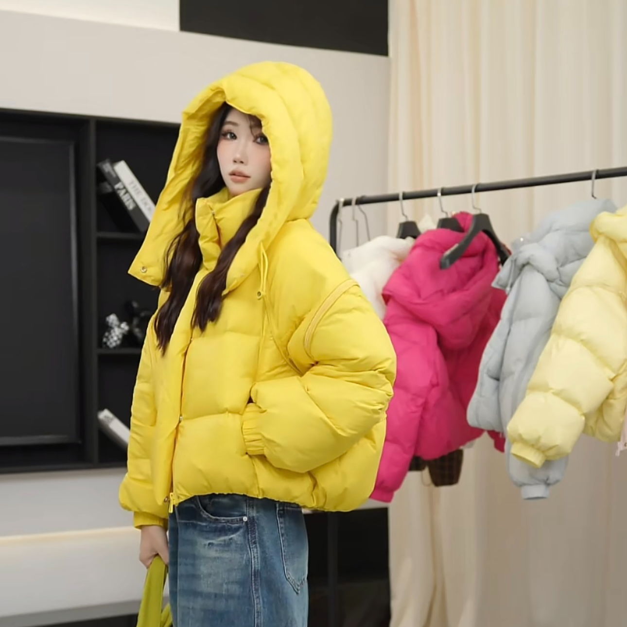 短款羽绒服立领加厚时尚羽绒衣女韩版冬季宽松外套