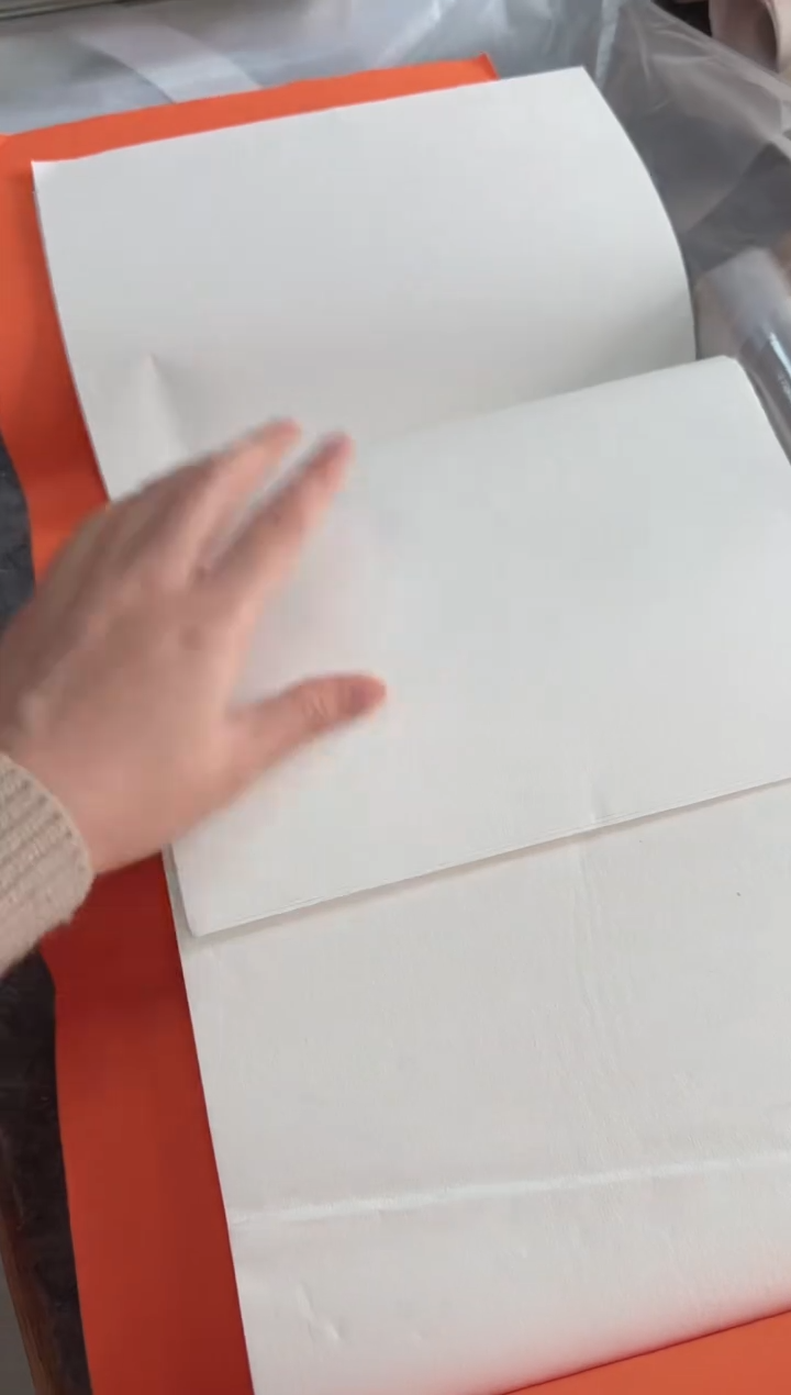 闪~朱砂色 方寸六尺四开180*23.5cm25张 蜡染半熟纸 丝滑蜡染