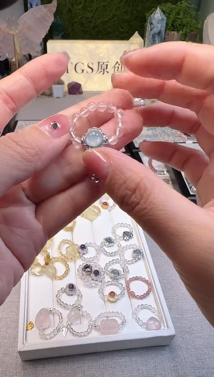 【闪购商品】海蓝宝石戒圈合金31a TGS原创设计 T182