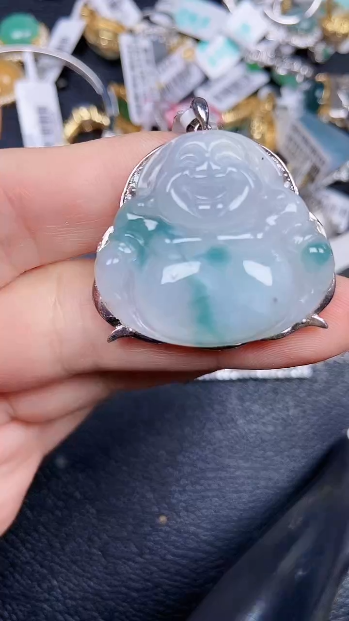 颈饰银S925镶嵌翡翠0147