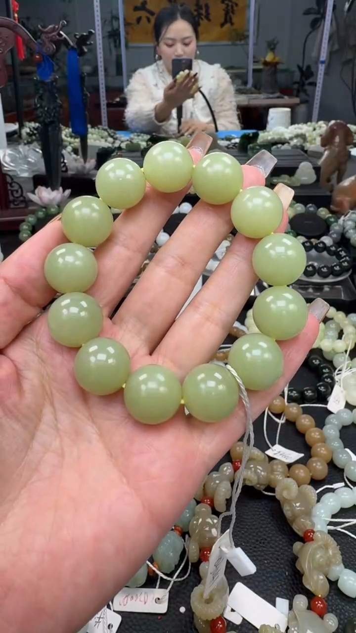 未镶嵌手串和田玉新疆若羌黄口卡17