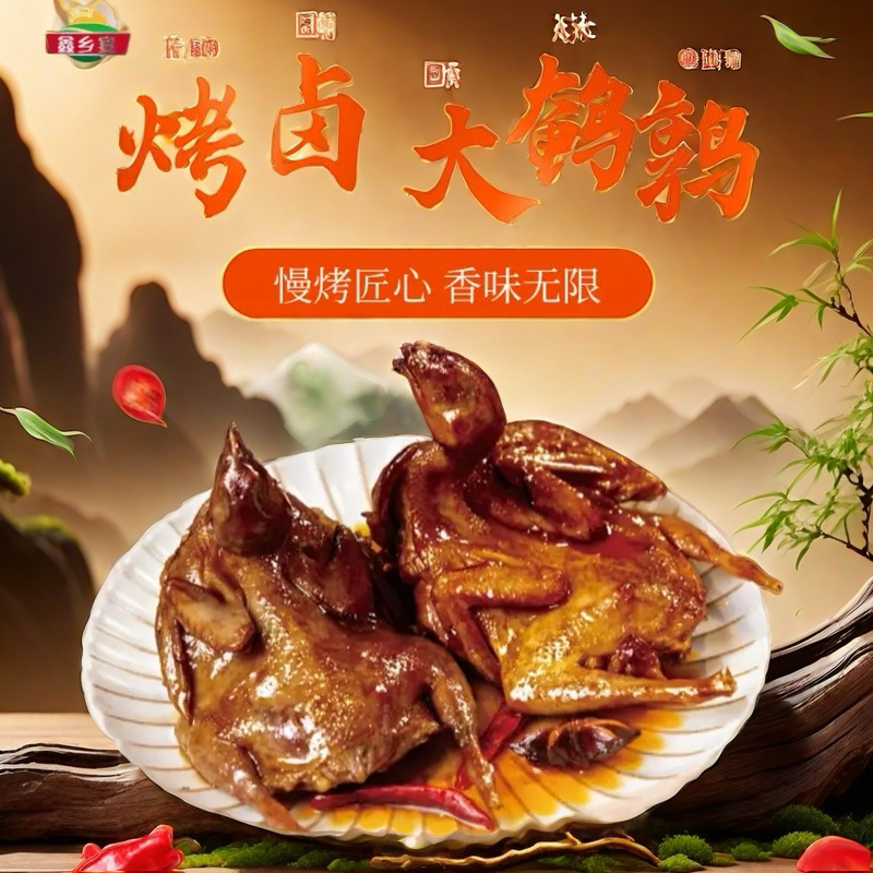 【AK004】香辣酱香烤卤鹌鹑开袋即食特色美食下酒小菜熟食