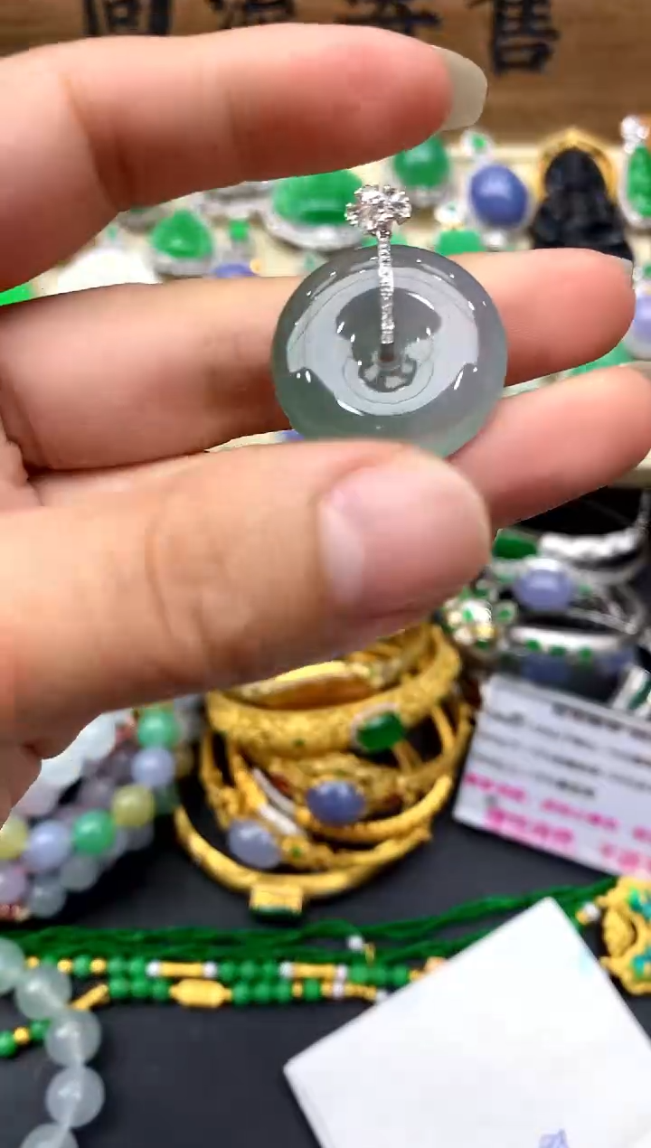 【闪购商品】翡翠颈饰18K金镶嵌395-中国好珍宝