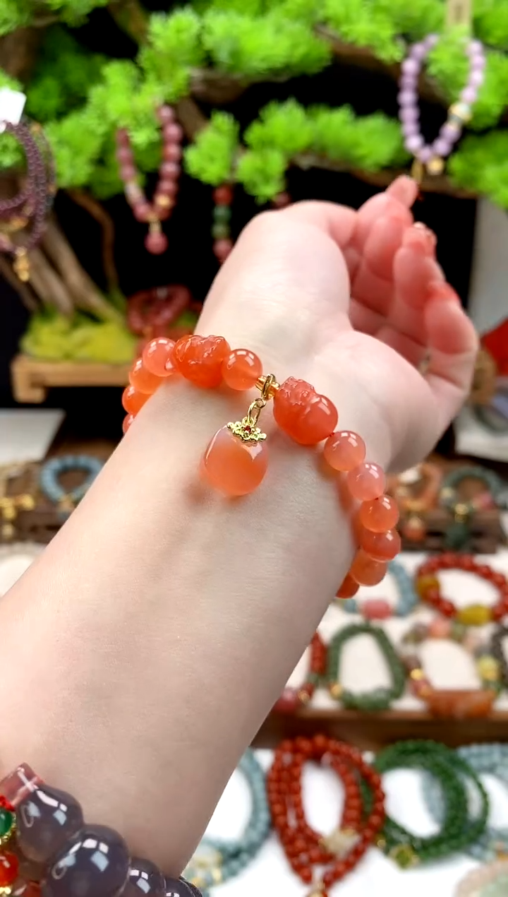 【闪购商品】玛瑙手饰未镶嵌橘凤九