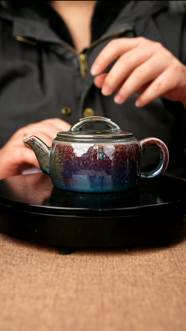 【闪购商品】79#盼龙窑一级品原矿钧瓷炉钧釉汉瓦壶