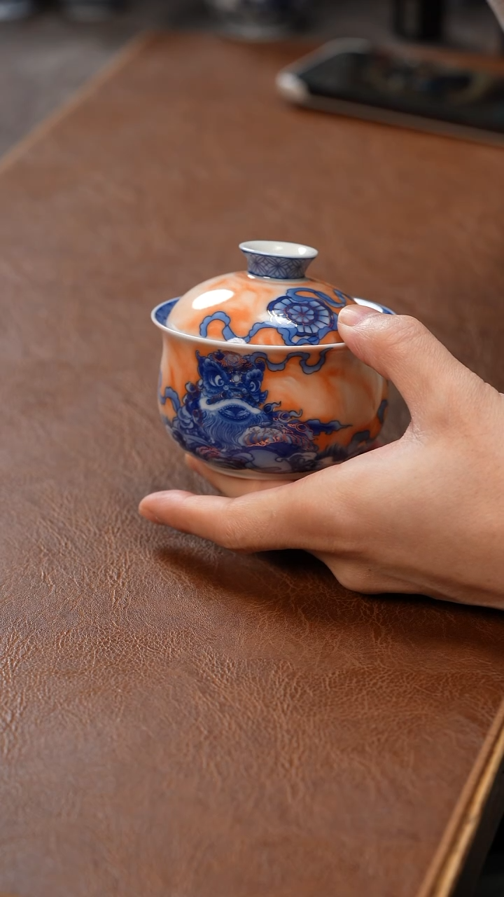 【闪购商品】盖碗醒狮布袋盖碗