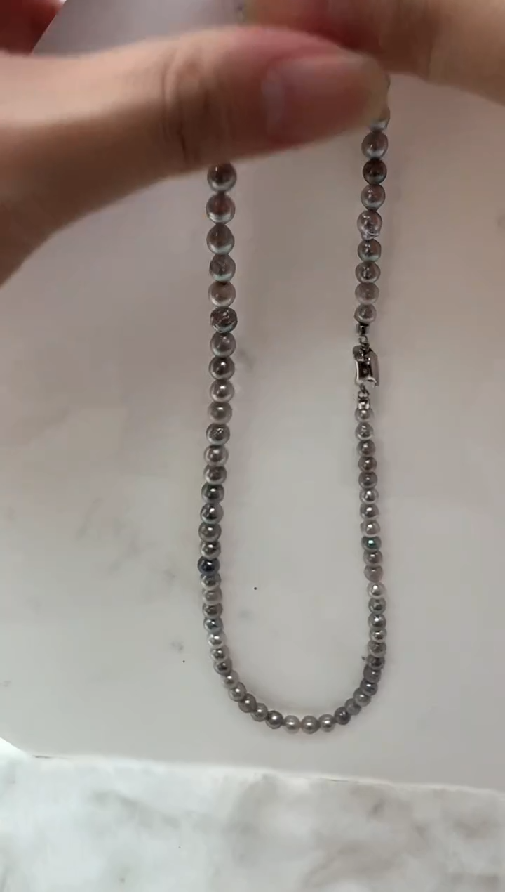 【闪购商品】海水珍珠fz银S925镶嵌海水珍珠串链
