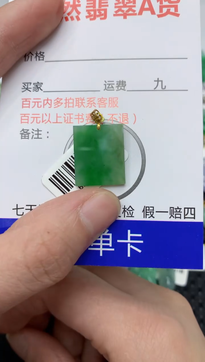 【闪购商品】翡翠颈饰18K金镶嵌11111111