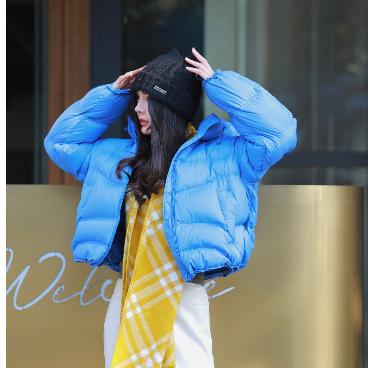 【真鹅绒】95鹅绒连帽羽绒服加厚冬季面包服外套