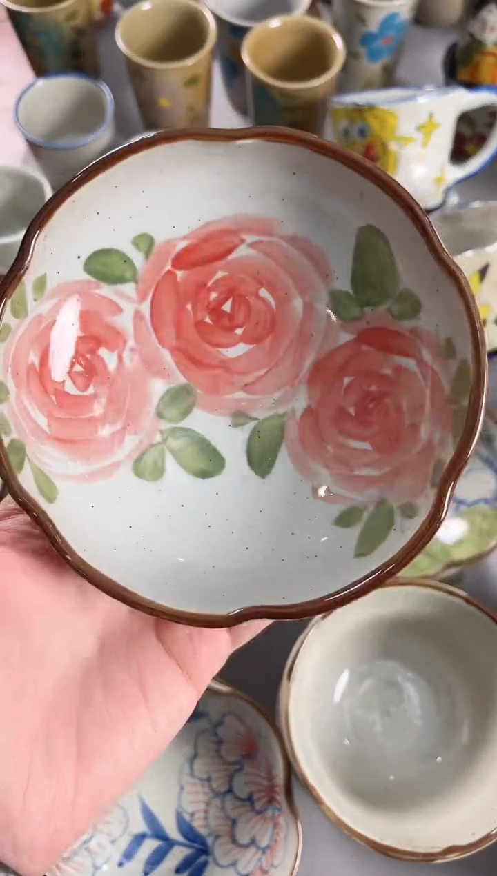 【闪购商品】瓷片手绘高温釉下彩陶瓷