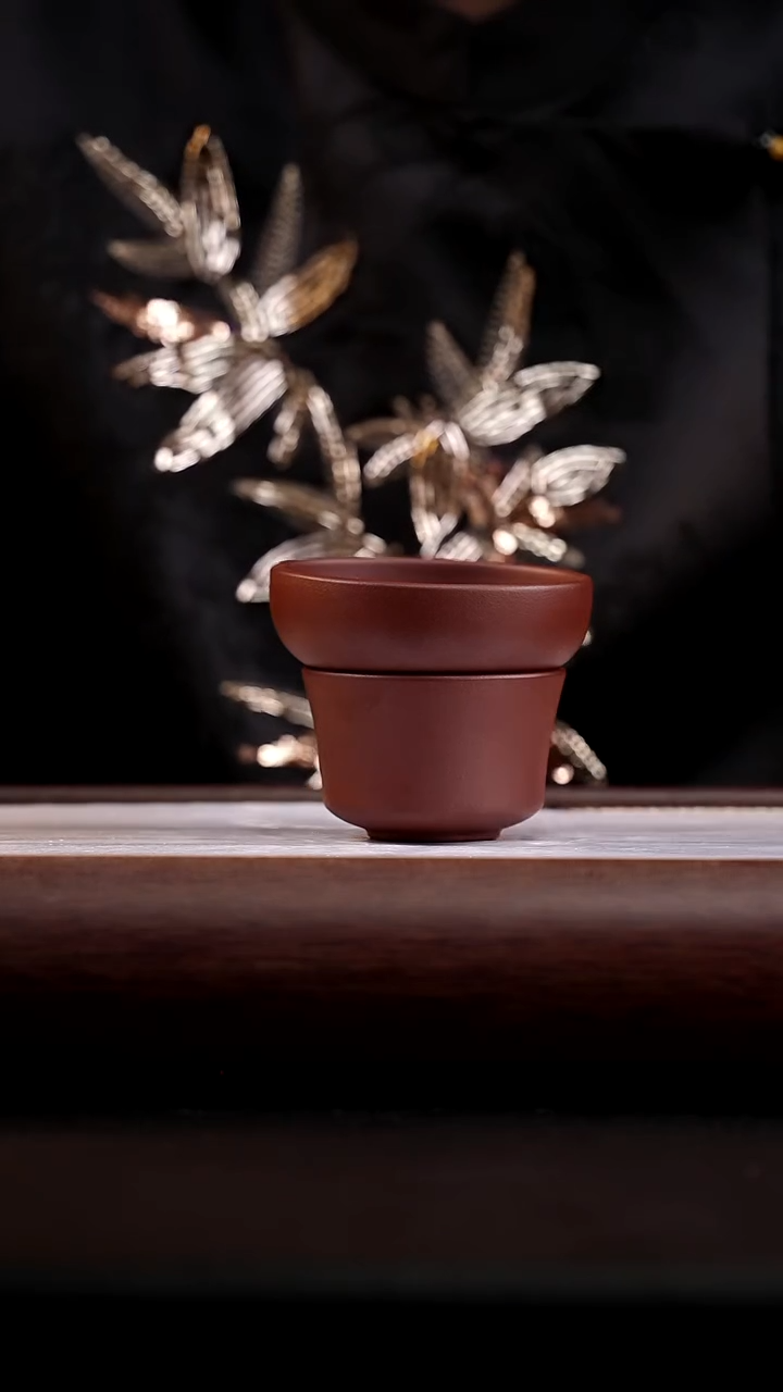 茶杯紫砂老紫泥茶漏套组