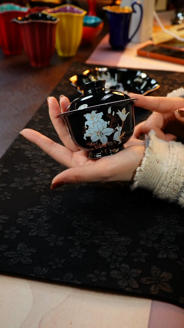 茶杯紫砂【宜景窑系列】盖碗