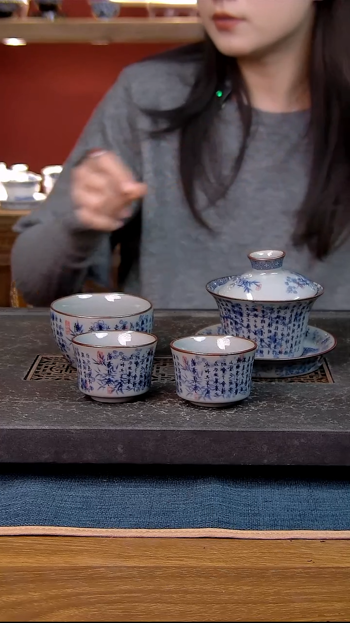 简装家用款4件套 老陶泥开片纹陶瓷茶具