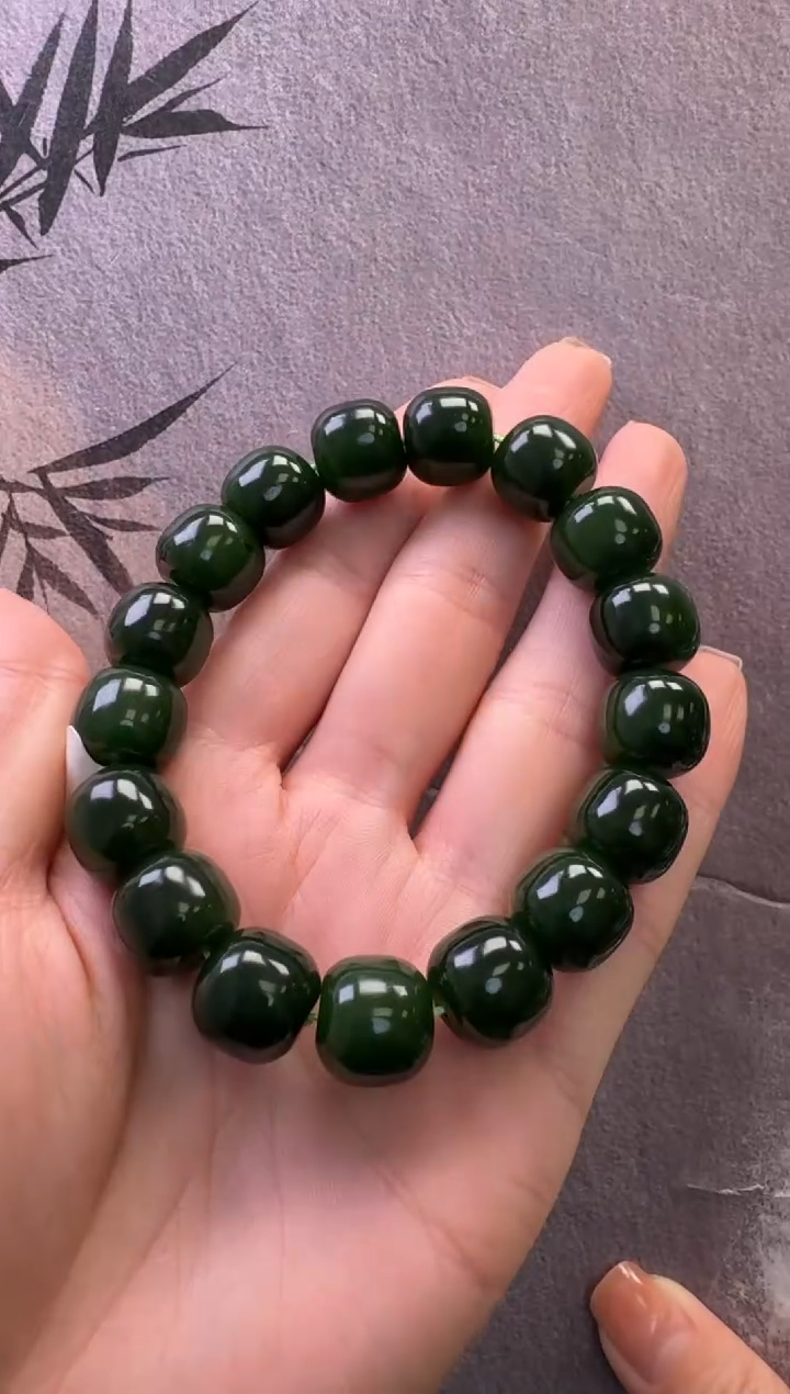 【闪购商品】和田玉（碧玉）手串未镶嵌碧玉手串