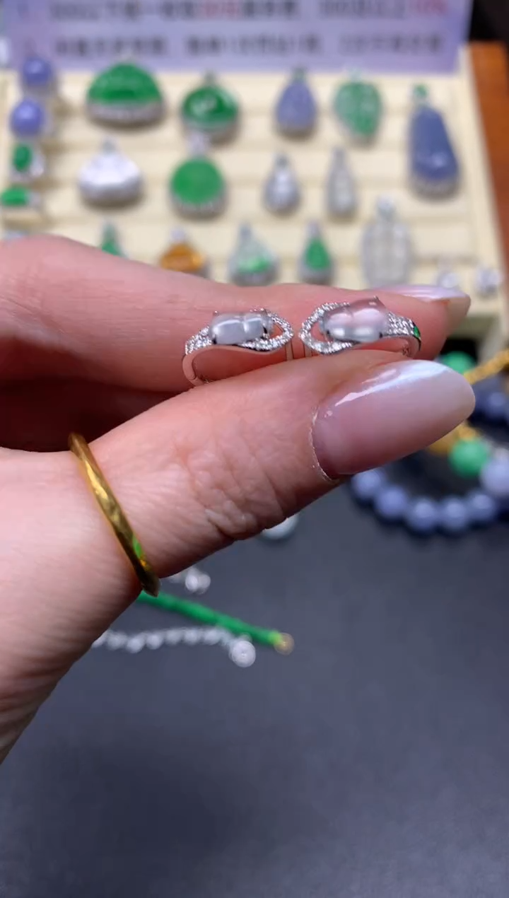 【闪购商品】翡翠耳饰18K金镶嵌耳饰|2600+260