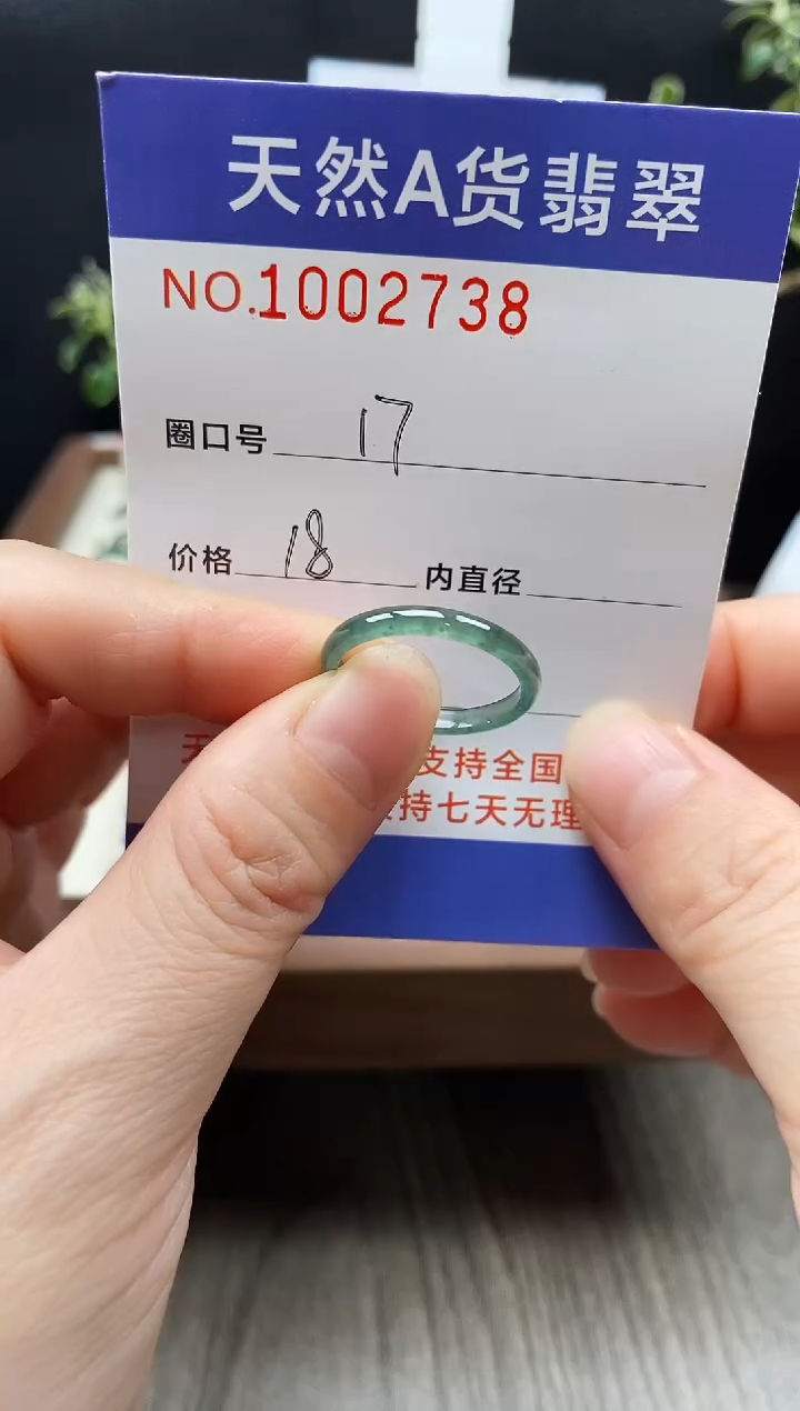 未镶嵌戒指翡翠17#