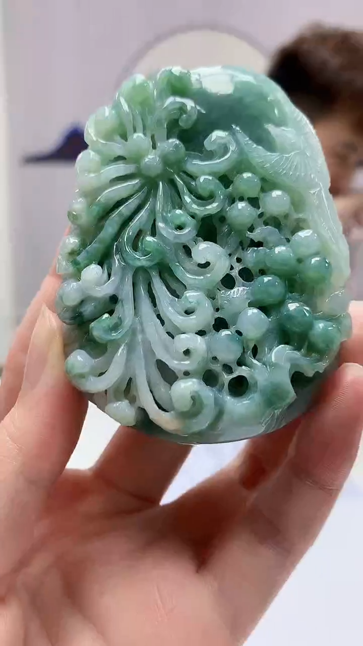 【闪购商品】定制翡翠未镶嵌4868zm-毛货挂件200