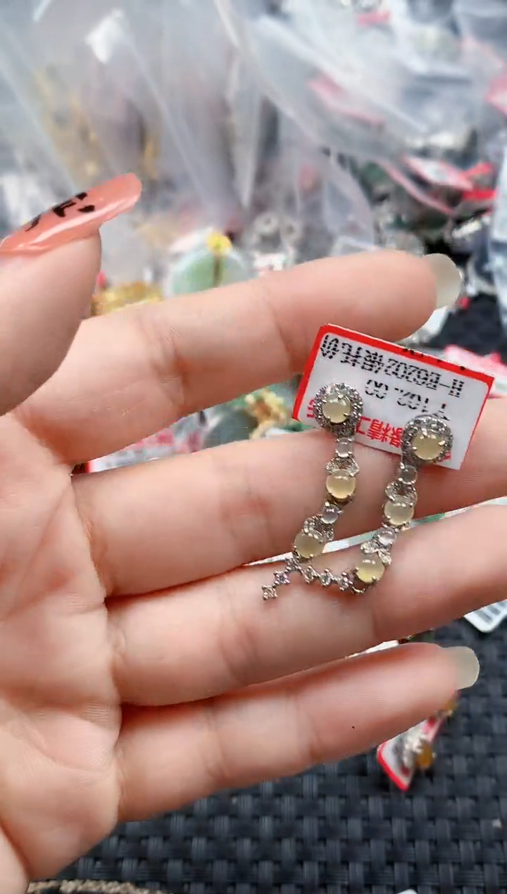 银S925镶嵌戒指翡翠天然A货缅甸翡翠