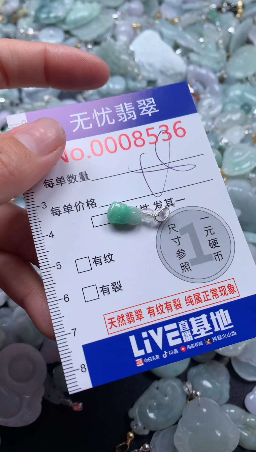 颈饰未镶嵌翡翠8536