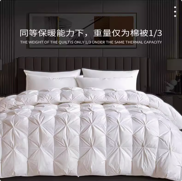 【扭花设计师款】高端轻柔保暖羽绒被冬季加厚酒店同款静音轻盈 辉