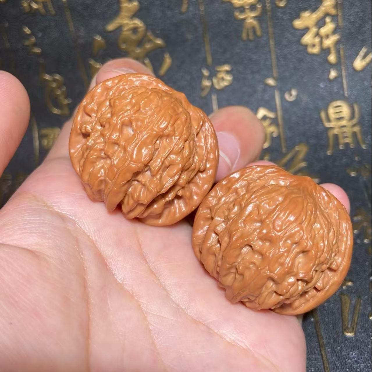 文玩核桃把件磨盘边36.5肚35高31