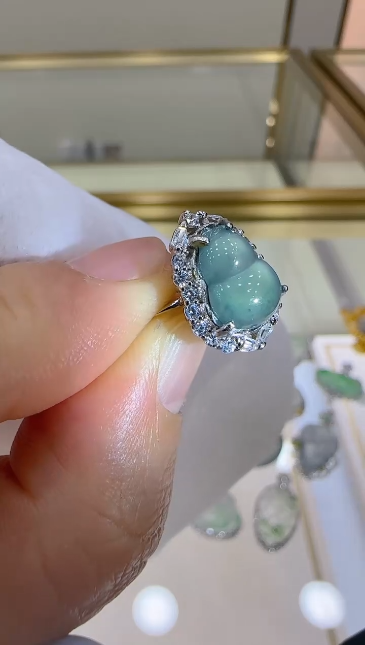 【闪购商品】翡翠戒指银S925镶嵌团购多样性发一件