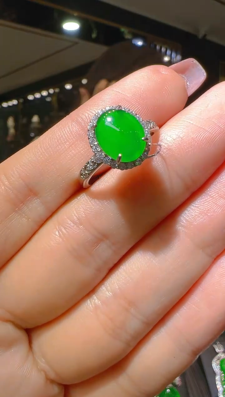 【闪购商品】翡翠戒指银S925镶嵌017    （多样性发货）