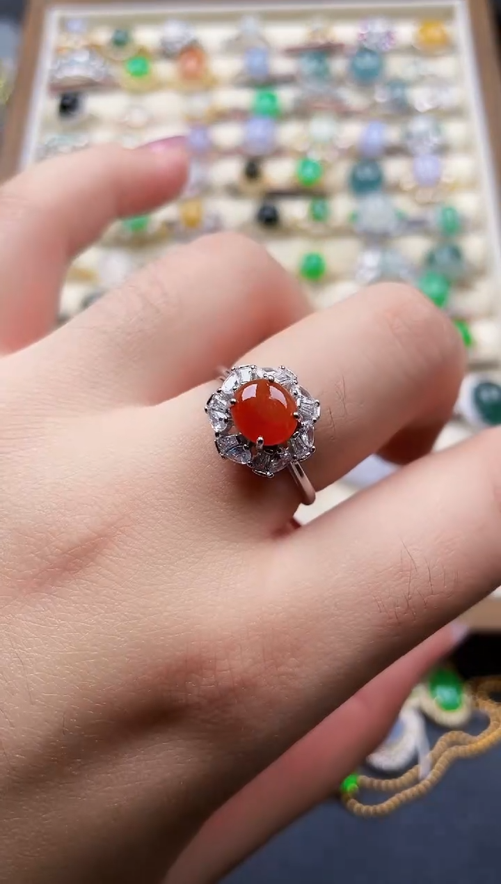 银S925镶嵌戒指翡翠29